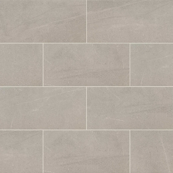 Maven Gris 12 In. X 24 In. Matte Porcelain Floor And Wall Tile, 7PK